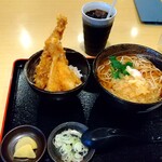 蕎麦 天ぷら 結庵 - 天丼と蕎麦のセット