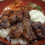 定食・丼 すず食堂 - ぼつ焼丼+マヨ＆七味