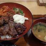 定食・丼 すず食堂 - ぼつ焼丼+マヨ＆七味