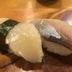 いろは寿司 - 平貝、〆鯖