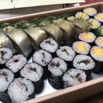 玄海鮨 - バッテラ、しそ巻き、たまご巻き