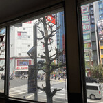 Yoshinoya - 吉野家メニュー2階の窓からの光景