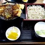 朝日屋 - イカ天丼セット