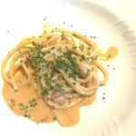 La Brianza - 雲丹クリームパスタ。アルデンテの麺に絡む雲丹たっぷりのソースが美味、クリーミーさが程よくまろやかな上に雲丹の存在感☆☆嬉しくなります～