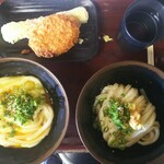 あやうた製麺 - 釜玉小と醤油冷小