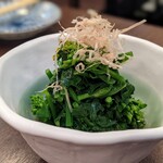 旬魚菜 しら川 - かき菜のお浸し（菜の花？）