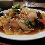 中華料理 美中味 - 夜定食八宝菜￥700　ホリゾンタルアングル