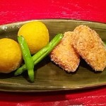 賛否両論 - 2012年9月　秋鮭のおかき揚げ、かぼちゃ練り揚げ