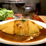 Omelette Rice ~ Homemade demi-glace sauce ~