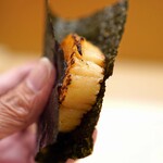 日本橋蛎殻町 すぎた - 帆立の磯辺巻