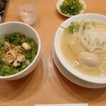 RAMEN 風見鶏 - 濃厚塩、ねぎチャーシュー丼