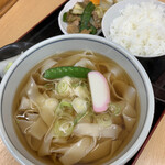 おかだうどん - きしめん定食　¥550(税込)