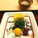 道人 - お供はお漬物と、生唐墨、山椒ちりめん