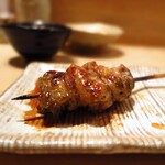 鳥しき - ハラミ、挟んだ脂身も美味しい^^