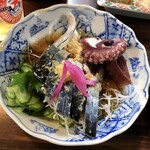 季節一品料理 藤原 - きずし盛合せ