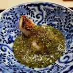 道人 - 「ぐしの蕨餡」グジの皮目は心もち強めに焼かれて香ばしい。蕨餡とはなんとセンスの良いことか。