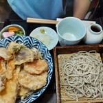 手打ち蕎麦 銀杏 - ランチの穴子丼御膳1600円(税別)
