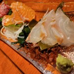 朝霞 日本酒バル まいかけ - お刺身3点盛(1090円)