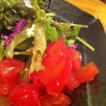 天晴 - イカゴロのみそバター焼の付け合せ野菜