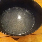 天晴 - オホーツク北見塩焼きそばのスープ