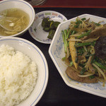 福しん - レバニラ炒め定食