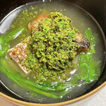 鰻はし本 - 鯉の揚げ出しに花山椒