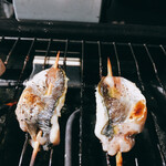 梅や - 釣って来たアジも焼きまーす