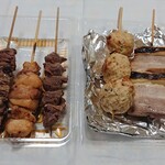 どてや - 炭火串焼5本盛り合わせ(500円)