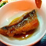 Ebisu - 鯖の揚げ煮。揚げ出し豆腐の鯖バージョン？(^_^;)