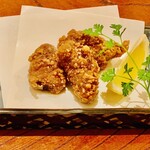 ももんじや - ■鹿の竜田揚げ。◎香ばしく揚げられた鹿肉は淡白な味わい。
