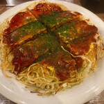 お好み焼 みっちゃん総本店 - イカ天お好み焼き定食