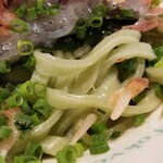 麺屋 六感堂 - 桜海老と生しらすのぶっかけ(温麺)