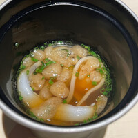 鮨 佐がわ - 月見うどん風のれそれうどん