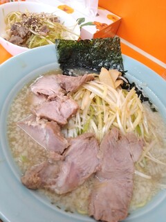 ラーメンショップ - ネギチャーシュー麺(並)&ネギ丼