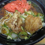 ふじ - そば汁につかった唐揚げは旨し