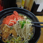 ふじ - そばに絡まるネギがもいい