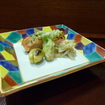 徳うち山 - 鱒の木の芽焼、たらの芽の天ぷら、