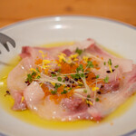 ビストロ オオカミ - 2021.4 鮮魚のカルパッチョ（1,485円）