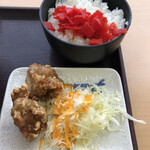 泉大津パーキングエリア海側 - 唐揚げ&ライス(福神漬け食べ放題)