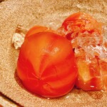 Fukuoka pickled tomatoes in salt water