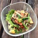 ジャム cafe 可鈴 - 【おかずのみ(容器持込) 600円】糸島豚のポークジンジャーとスパニッシュオムレツ