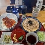 サガミ - うなぎ丼と麺(ざるそば)　2310円税込