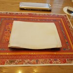 水信フルーツパーラー - ナプキンは布