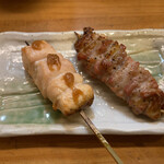 炭火串焼 鳥福 - ささみ梅とせせり