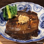 Hachiman Shokudou Korekoujitsu - 鰈の煮魚に小松菜