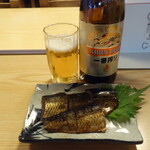 Yoshidaya Shokudou - にしん甘露煮+ビール