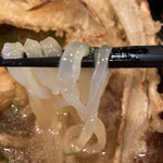 大地のうどん 東京馬場店 - 麺が透き通ってます