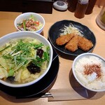 Ikkoku Sakigakedou - アサリ入塩野菜タンメン＆アジフライ♪♪♪