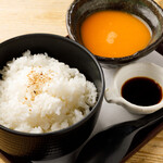 Dashi soup and egg TKG