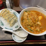 日高屋 - チゲ味噌ラーメン餃子セット